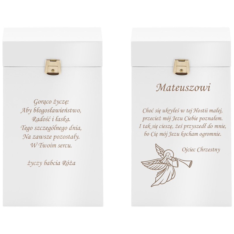 Pozytywka Elfka z kryształami – posrebrzana, z grawerem