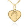 Złoty medalik serce Matka Boska z Dzieciątkiem p.585 z Dedykacją 3
